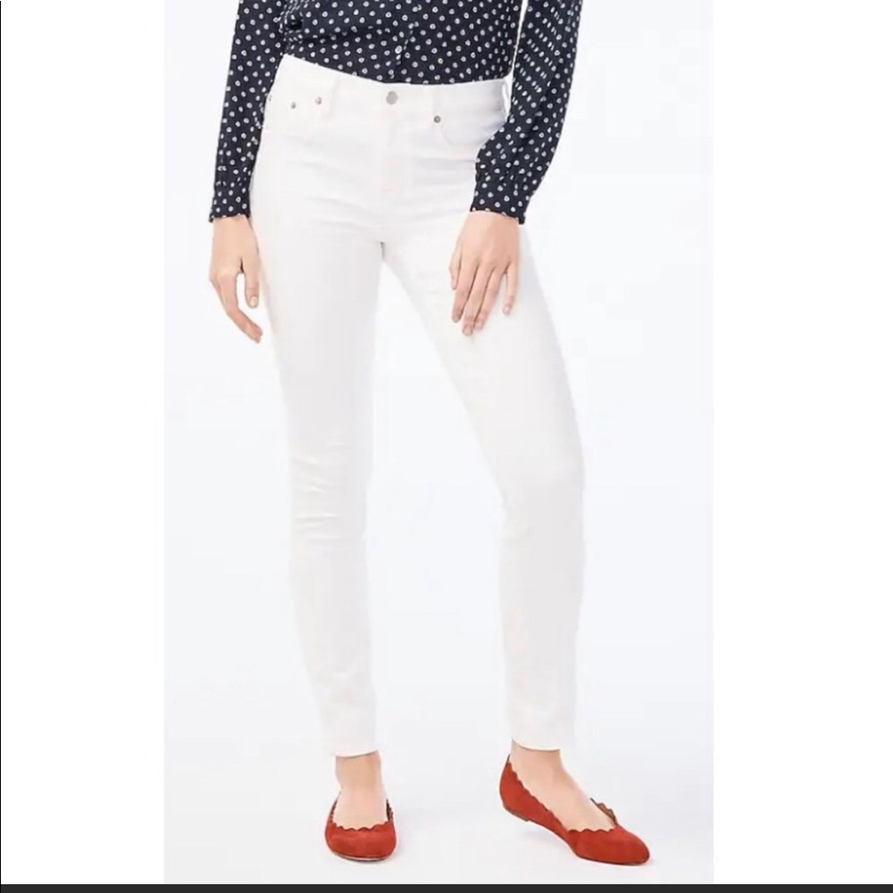J. Crew Toothpick White Skinny Jeans Size 27/28